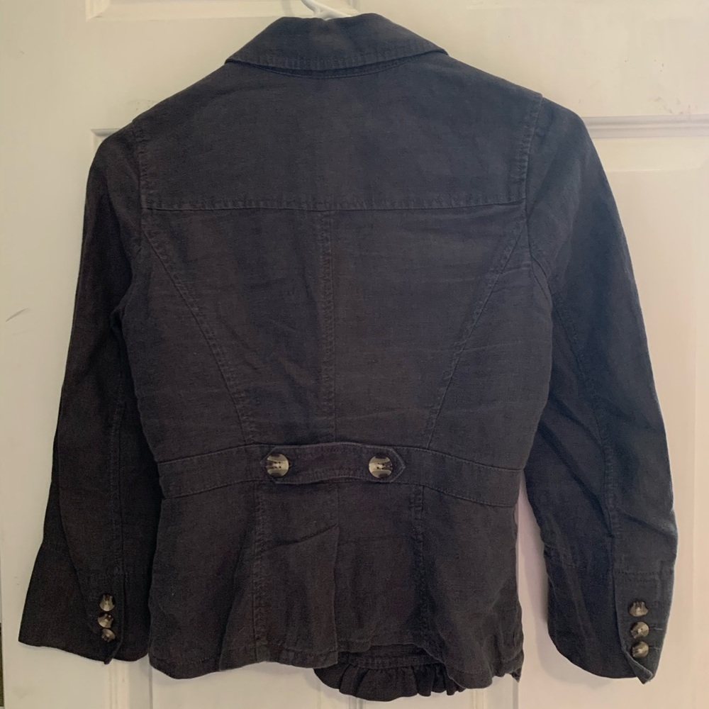 Anthropologie hei hei Gray Linen Blazer!! - Picture 2 of 5